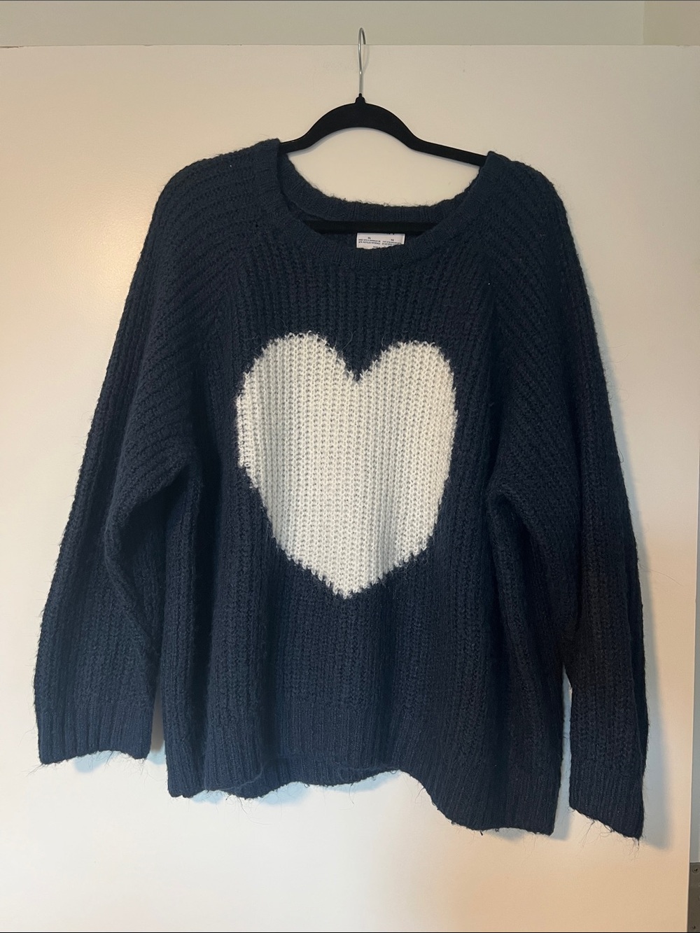Knit heart sweater